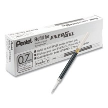 Refill for Pentel EnerGel Retractable Liquid Gel Pens, Needle Tip, Medium Point, Black Ink