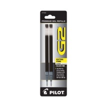 Refill for Pilot Gel Pens, Extra-Fine Point, Black Ink, 2/Pack