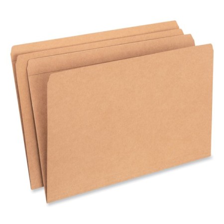 Reinforced Kraft Top Tab File Folders, Straight Tab, Legal Size, Kraft, 100/Box