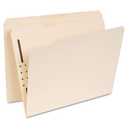 Reinforced Top Tab Folders with Two Fasteners, 1/3-Cut Tabs, Legal Size, Manila, 50/Box