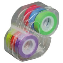 Removable Highlighter Tape, 1/2" X 720", Assorted, 6/Pack