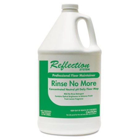 Rinse-No-More Floor Cleaner, Lemon Scent, 1 gal, Bottle, 4/Carton