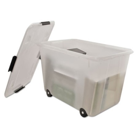 Rolling 15-Gal. Storage Box, Letter/Legal Files, 23.75