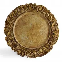 The Jay Companies 1320377 Round Gold Aristocrat Charger Plate 14&quot;