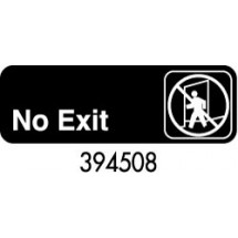 Royal ROY 394508 Black &quot;No Exit&quot; Sign 3&quot; x 9&quot;