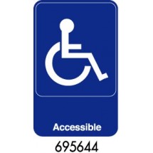 Royal ROY 695644 Blue &quot;Handicapped Accessible&quot; Sign 6&quot; x 9&quot;