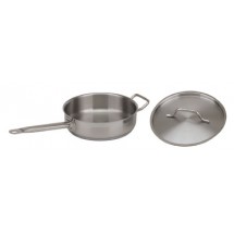 Royal ROY SS SAUTE 3 Stainless Steel Induction-Ready Saute Pan with Lid 3 Qt.