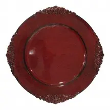 The Jay Companies 1180256 Round Royal Red Charger Plate 13&quot;