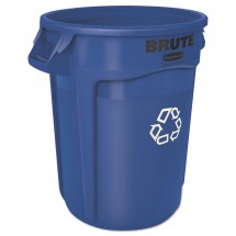 Rubbermaid Brute Blue Recycling Container, 32 Gallon 