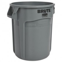Rubbermaid Brute Gray Round Waste Container, 20 Gallon