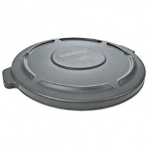 Rubbermaid Brute Round Gray Flat Top Lid, 55 Gallon