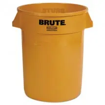 Rubbermaid Brute Yellow Trash Container, 32 Gallon 
