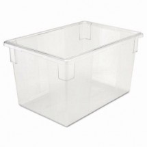 Rubbermaid Clear Food/Tote Box, 21.5 Gallon, 26" x 18" x 15