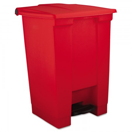 Rubbermaid Commercial Step-On Red Waste Container, 12 Gallon