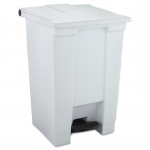 Rubbermaid Commercial Step-On White Waste Container, 12 Gallon