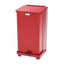 Rubbermaid Defenders Red Biohazard Square Step Can, 12 Gallon 