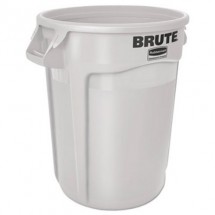Rubbermaid White Round Brute Waste Container, 10 Gallon