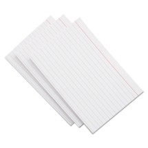 Ruled Index Cards, 4 x 6, White, 100/Pack