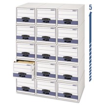 STOR/DRAWER STEEL PLUS Extra Space-Savings Storage Drawers, Letter Files, 10.5" x 25.25" x 6.5", White/Blue, 12/Carton