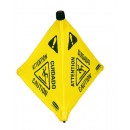 Rubbermaid Multilingual Yellow 3-Sided Wet Floor Safety Cone