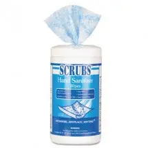 Scrubs Antimicrobial Hand Sanitizer Wipes, 85 Canister, 6/Carton