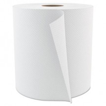 Select Roll Paper Towels, 1-Ply, 7.875" x 800 ft, White, 6/Carton