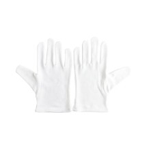CAC China GLCT-1M White Cotton Service Glove, M 12/Pack - 1 doz