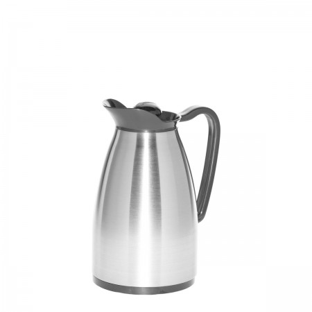 Service Ideas CGC060SS Stainless Classic Glass Insulated Carafe, 0.6 Liter