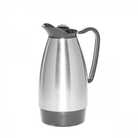 Service Ideas CGC101SS Stainless Classic Glass Insulated Carafe, 1 Liter