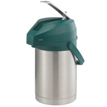 Service Ideas CTAL22GRN Stainless Steel Lined Airpot with Lever, Green Top 2.2 Liter