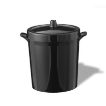 Service Ideas IB3BL Black Plastic Ice Bucket with Double Wall Insulation, 3 Liter