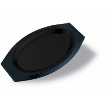 Service Ideas RO117BL Thermo-Plate Oval Sizzle Platter Base with Handles for RO117SS/AL