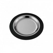 Service Ideas RT7BLC Thermo-Plate Round Sloped Rim Sizzle Platter Complete Set