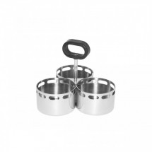 Service Ideas SB-72 Mod18 Stainless Snack Caddy with 3-Compartments
