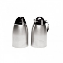 Service Ideas SSC85 Brushed Stainless Steel Sugar and Creamer Set 8 oz.