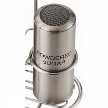 Service Ideas STCMESHPSUGR Stainless Steel Mesh Top Condiment Shaker with Powdered Sugar Imprint