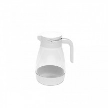 Service Ideas SY916WH Plastic Dripless Syrup Dispenser, White 16 oz.