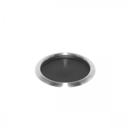 Service Ideas TR119RI Non-Slip Stainless Steel Tray with Removable Rubber Insert 11"