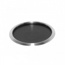 Service Ideas TR1412RI Non-Slip Stainless Steel Tray with Removable Rubber Insert 14&quot;