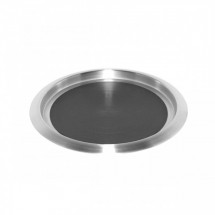 Service Ideas TR1412SR Non-Slip Stainless Steel Tray with Solid Rubber Insert 14&quot;
