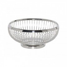 Service Ideas WBR9PS Round Wire Basket with Weighted Base, 8-1/2&quot;