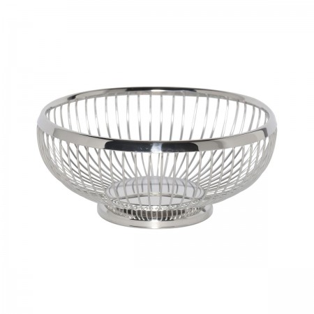 Service Ideas WBR9PS Round Wire Basket with Weighted Base, 8-1/2"