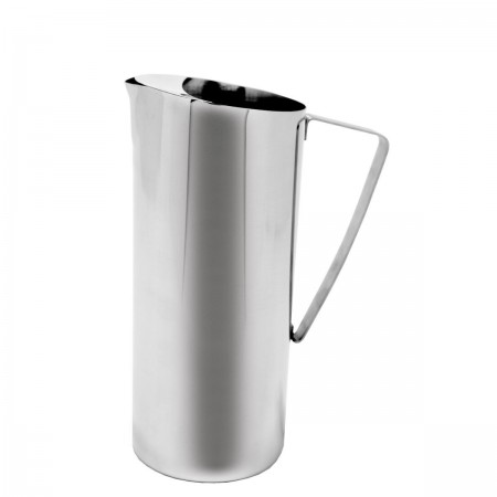 Service Ideas X7025 Polished Stainless Slim Water Pitcher with Ice Guard, 64 oz.