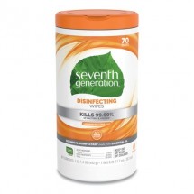 Seventh Generation Disinfecting and Cleaning Wipes, 7 x 8, 6 Canisters/Pack