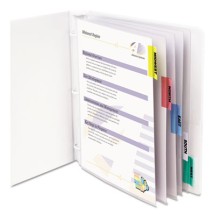 Sheet Protectors with Index Tabs, Assorted Color Tabs, 2", 11 x 8 1/2, 5/Set