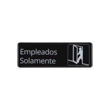 CAC China SCS3-EE01 Compliance Sign  Spanish "Employees Only" 9"x 3" H