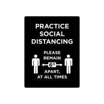 CAC China CCSN-DT6 Sign Stanchion PRACTICE SOCIAL DISTANCING