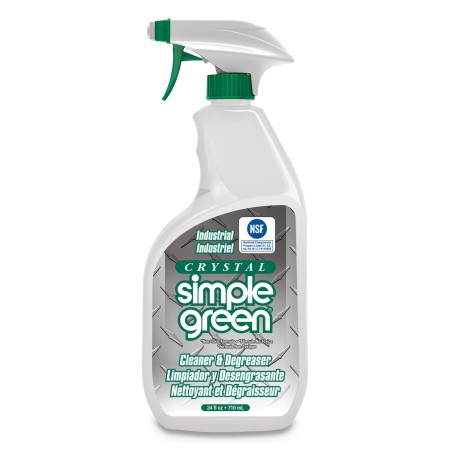 Simple Green Crystal Industrial Cleaner Degreaser, 24 oz. Spray Bottle, 12/Carton
