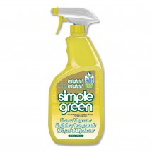 Simple Green Industrial Cleaner and Degreaser, Concentrated, Lemon, 24 oz. Bottle, 12/Carton