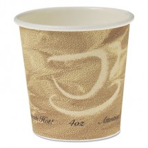 Dart Single Sided Poly Paper Hot Cups,  Mistique Design, 4  oz. - 1000 pcs